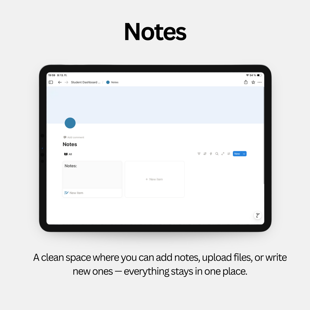 Student Dashboard - Calm Blue