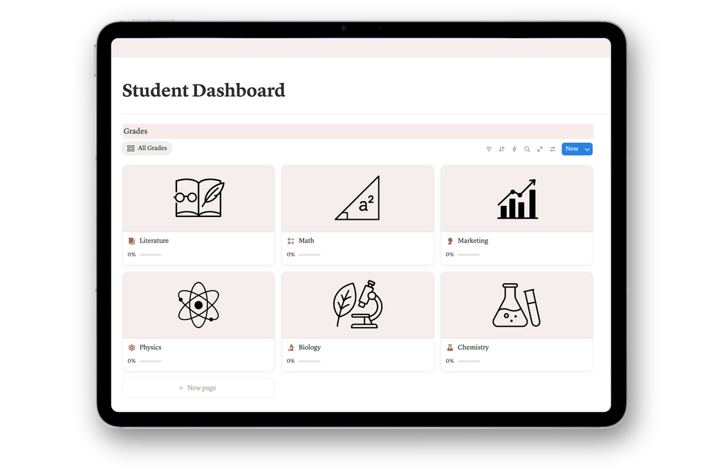 Student Dashboard - Soft Pink