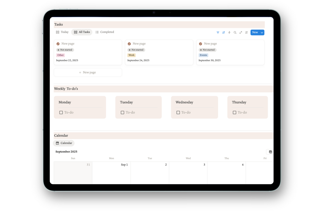 Student Dashboard - Soft Pink