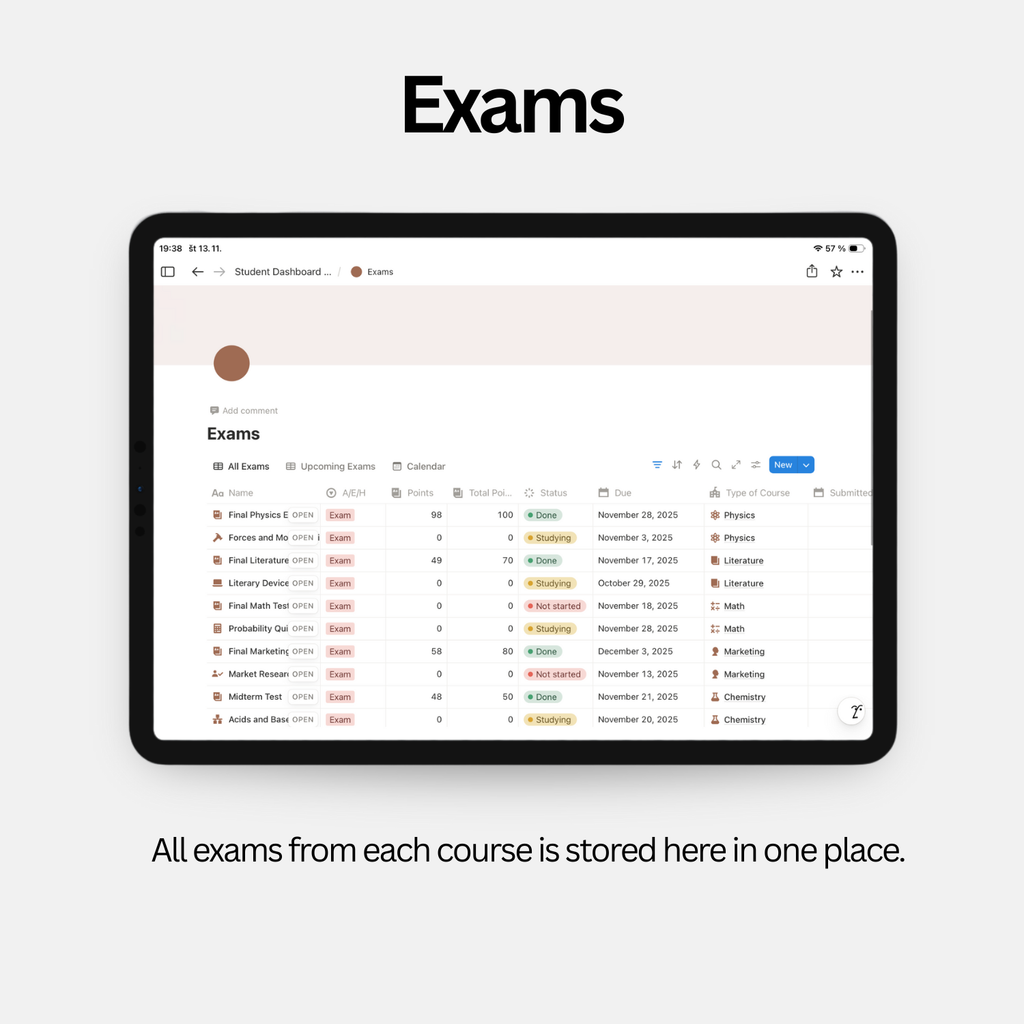 Student Dashboard - Soft Pink