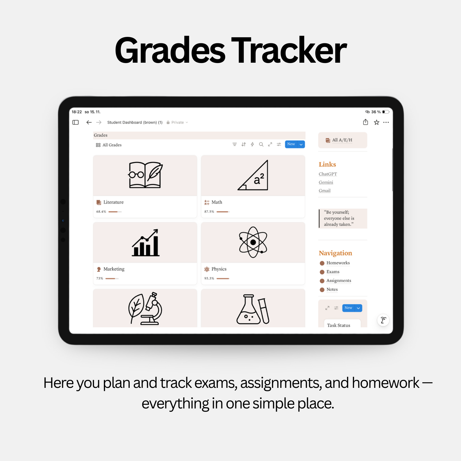 Student Dashboard - Soft Pink