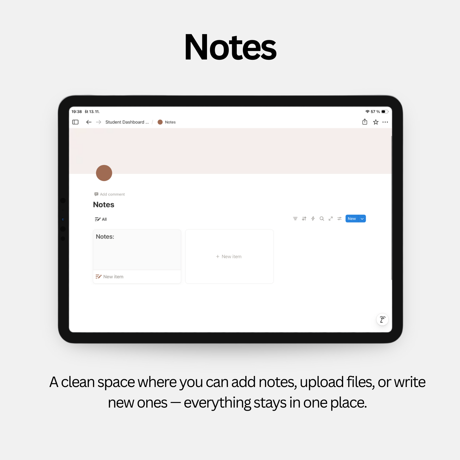 Student Dashboard - Soft Pink