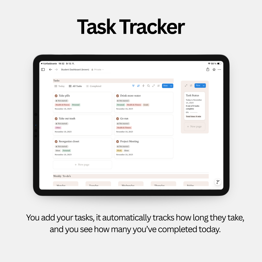 Student Dashboard - Soft Pink