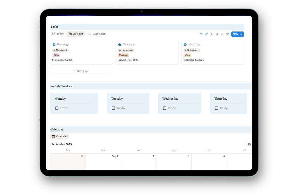Student Dashboard - Calm Blue