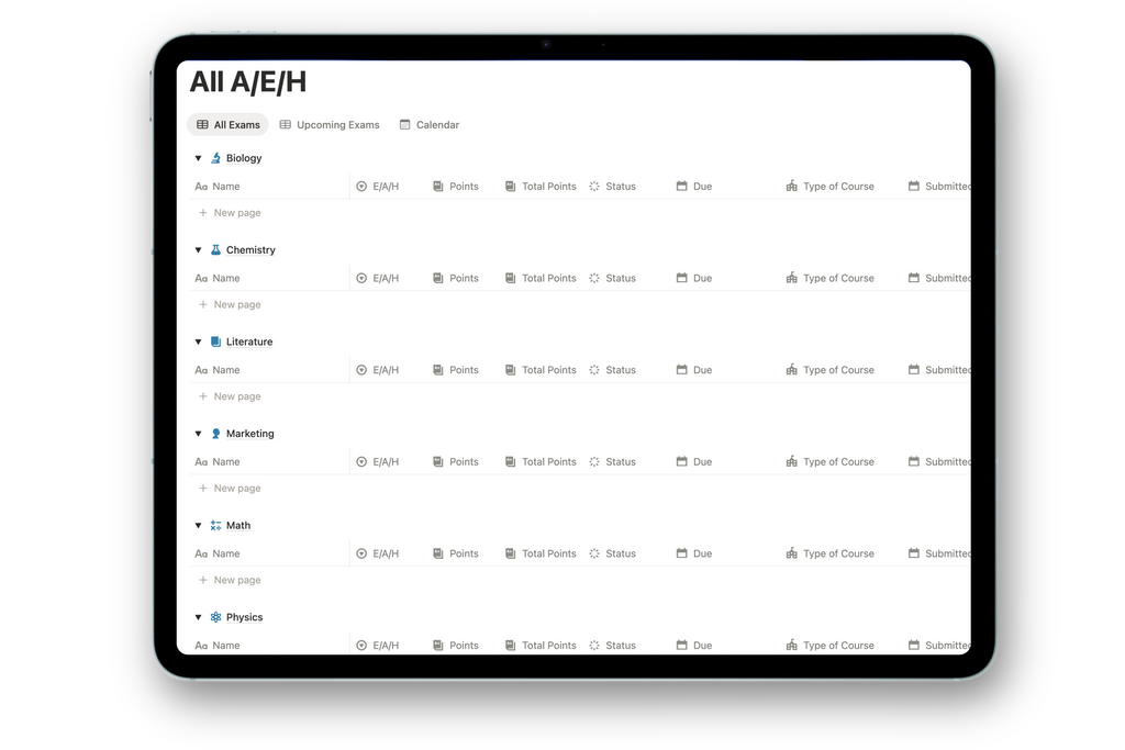 Student Dashboard - Calm Blue