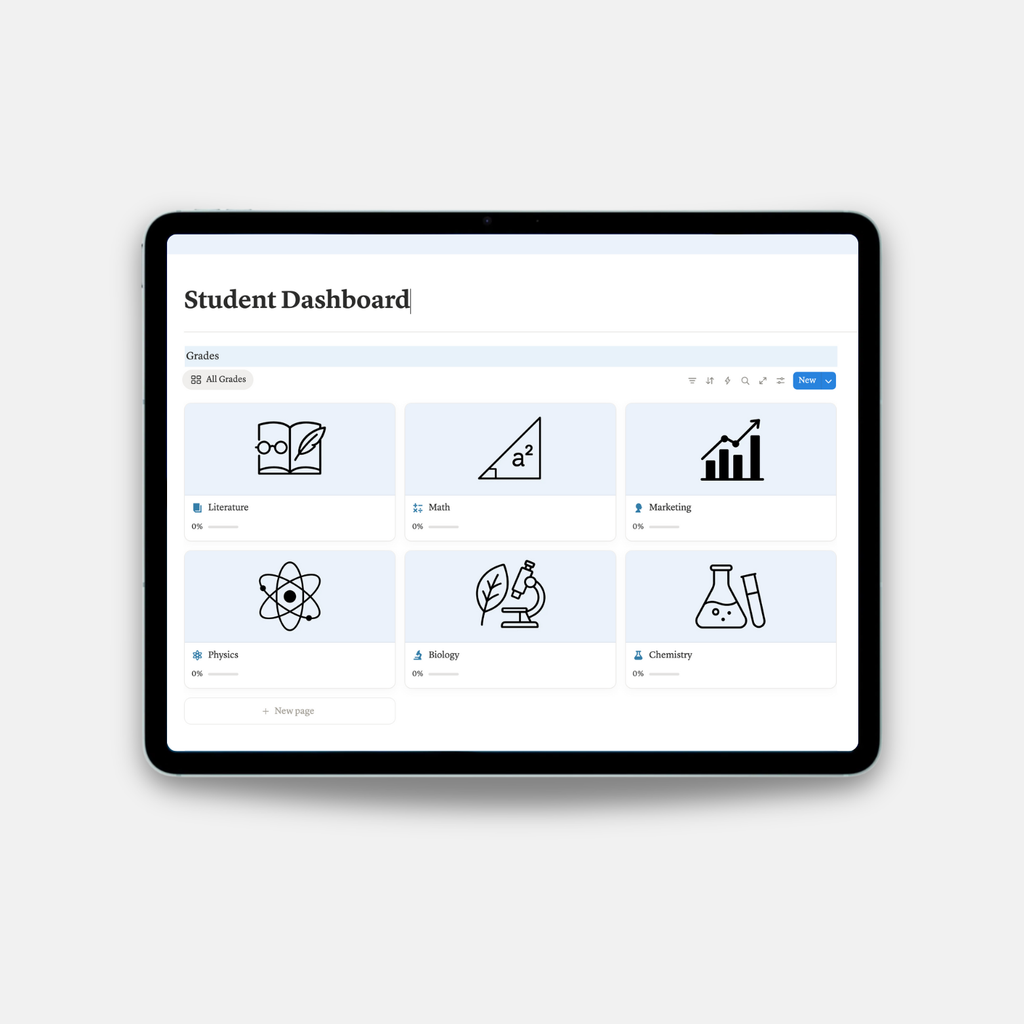 Student Dashboard - Calm Blue