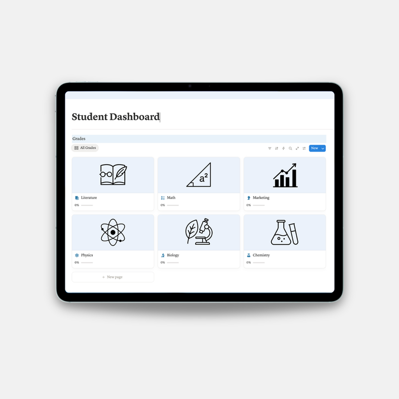 Student Dashboard - Calm Blue